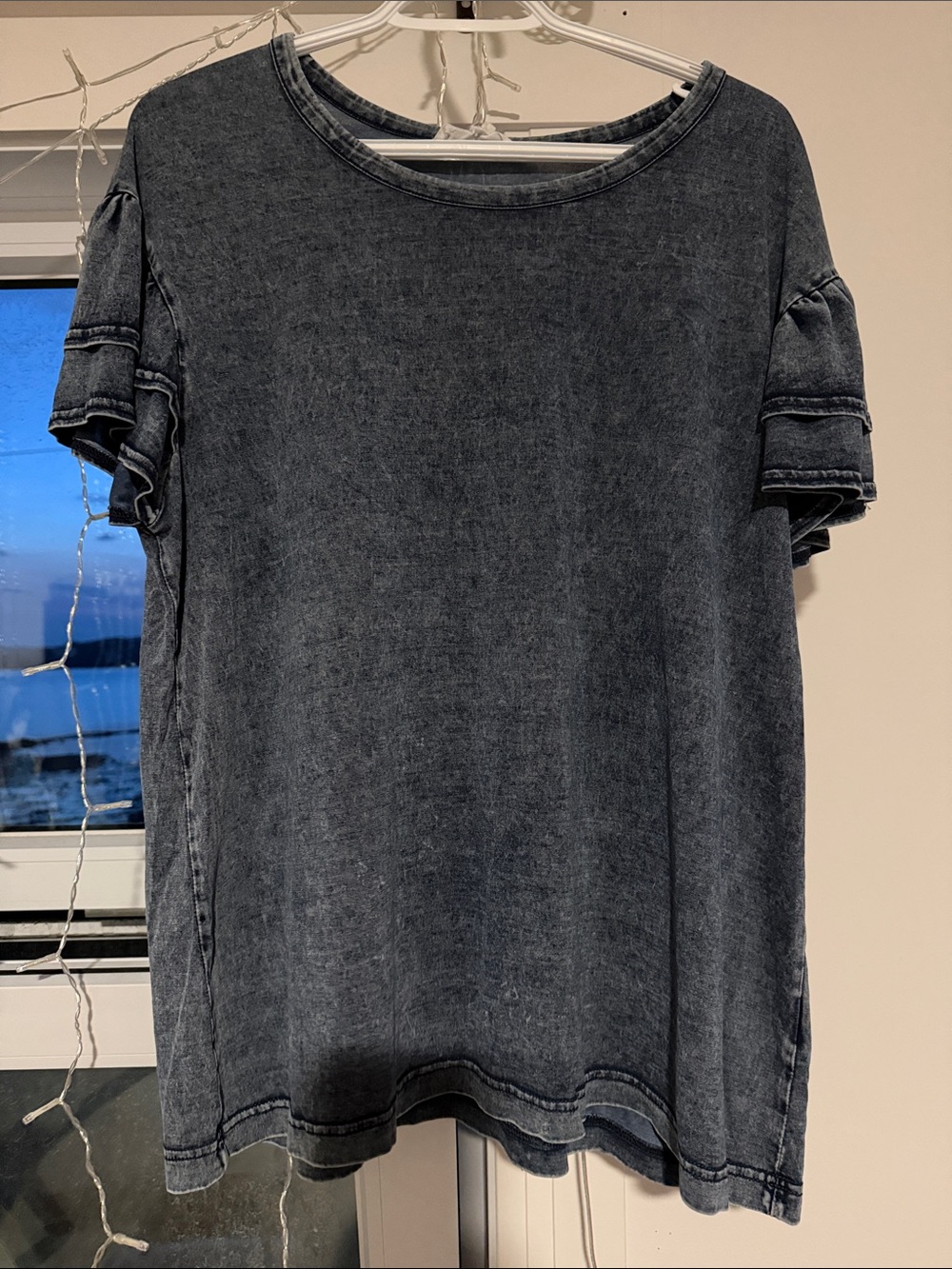 Jane and Delancey Washed Black Short Sleeve Tee